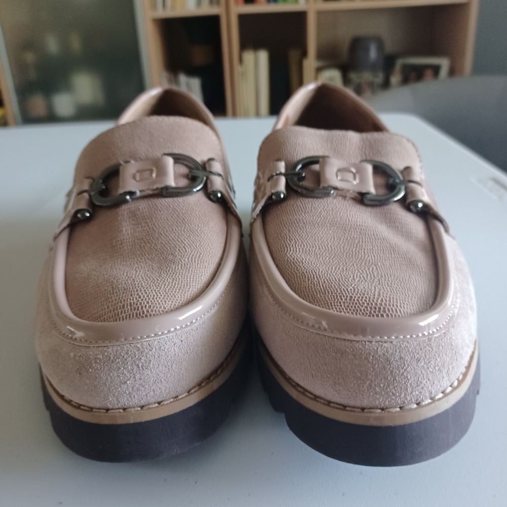 Donald Pliner Womens Blush Pink Leather Lug Sole Bit Loafers HPCLIO-CS Size 10M - Picture 6 of 16